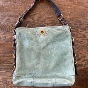 Vintage Y2K Coach Leather Shoulder Bag in Blue